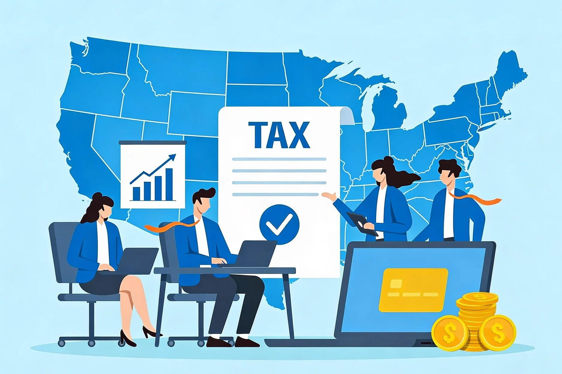 an infographic showing taxation of multistate employees in 2026