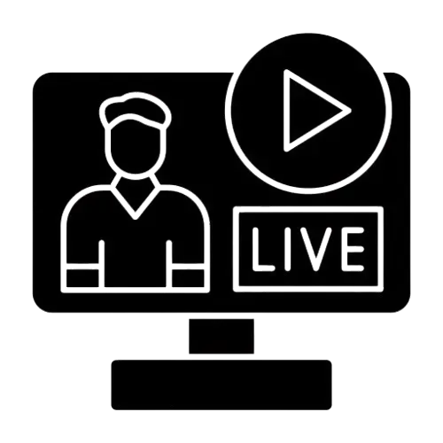 icon for live webinars hosted